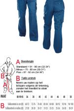 Dassy - MIAMI royal blauwe werkbroek met kniezakken