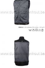 DASSY® Faro (350077) Tweekleurige bodywarmer / grijs - zwart