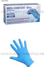 MED COMFORT blue - Nitril wegwerphandschoenen - poedervrij - 100 stuks - MAAT XL