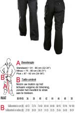 Dassy - MIAMI zwarte werkbroek met kniezakken