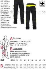 DASSY® Canton (201126) Werkbroek met stretch en kniezakken - zwart / fluogeel
