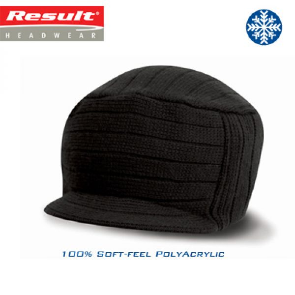 Result - Esco Urban Knitted Hat RC061X - 100% poly acryl wintermuts - black