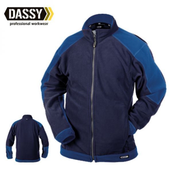 Dassy - Kazan (300217) Tweekleurige fleecevest / fleecejas marineblauw / korenblauw