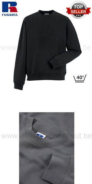 Russell - Zwarte werksweater / werktrui R-262M-0 - Authentic Set-In Sweatshirt 