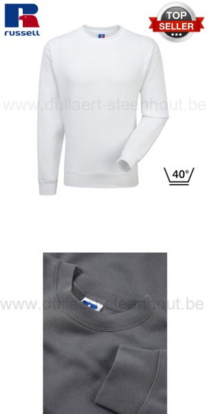 Russell - Witte werksweater / werktrui R-262M-0 - Authentic Set-In Sweatshirt 
