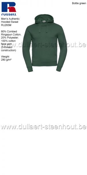 Russell - Groene werksweater met kap / werktui met kap / Hooded Sweatshirt R-265M-0