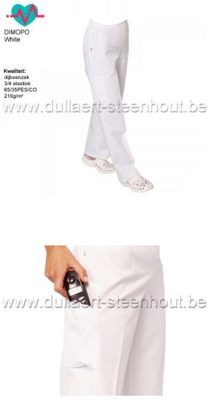 Healthcare clothing - Verplegers / verpleegsters witte broek voor dames en heren / Dimopo