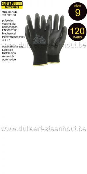 Safety Jogger - 120 PAAR MULTITASK werkhandschoenen met polyurethaancoating - Maat 9