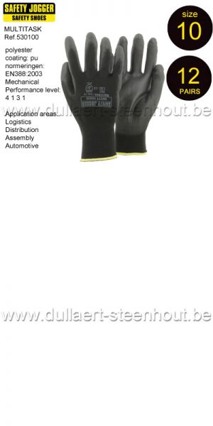 Safety Jogger - 12 PAAR MULTITASK werkhandschoenen met polyurethaancoating - Maat 10 