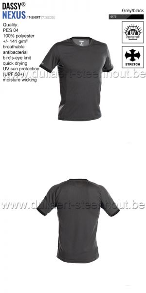 DASSY® Nexus (710025) T-shirt - grijs/zwart