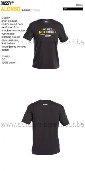 DASSY® Alonso (710002) T-shirt met bedrukking - zwart