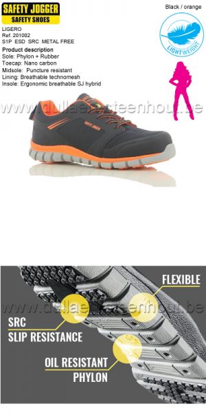 Safety Jogger - Extreem lichte dames veiligheidsschoenen / werkschoenen - Orange 201002