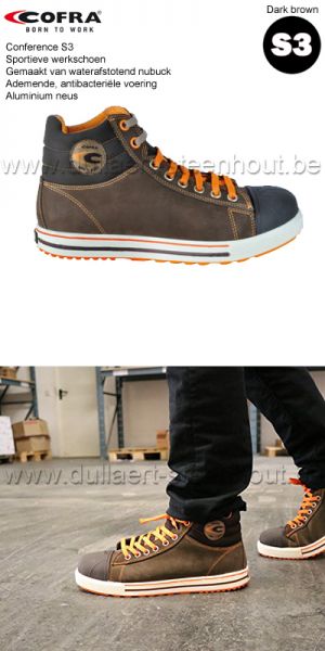 Cofra - Conference S3 sneaker werkschoenen / sneaker veiligheidsschoenen - dark brown