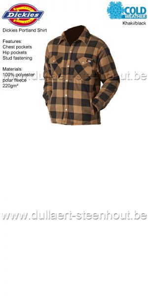 Dickies - DK0A4XTA Portland werkhemd / bouwhemd - khaki zwart