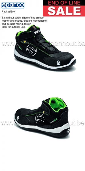 END OF LINE Sparco 07515 Racing evo S3 ESD veiligheidsschoenen - zwart/groen 
