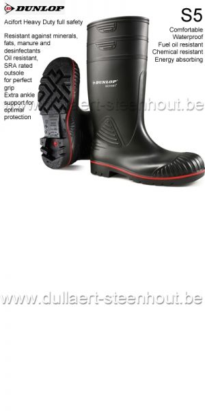 Dunlop - Acifort Heavy Duty full safety S5 werklaarzen