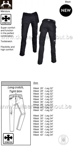 Stevejeans Mendura Denim werkbroek / jeans werkbroek - black