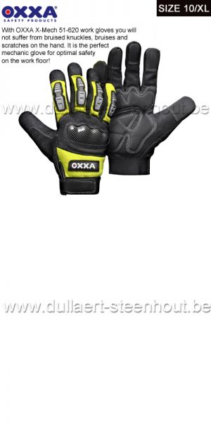 OXXA® X-Mech 51-620 werkhandschoenen met knokkelbescherming - maat 10 / XL