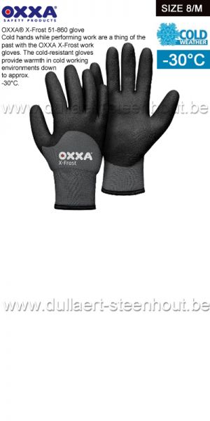 OXXA® X-Frost 51-860 warme werkhandschoenen tot -30 - maat 8/M