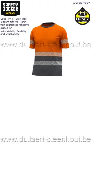 Safety Jogger Scuti HiVis t-shirt ademend en sneldrogend - orange/grey
