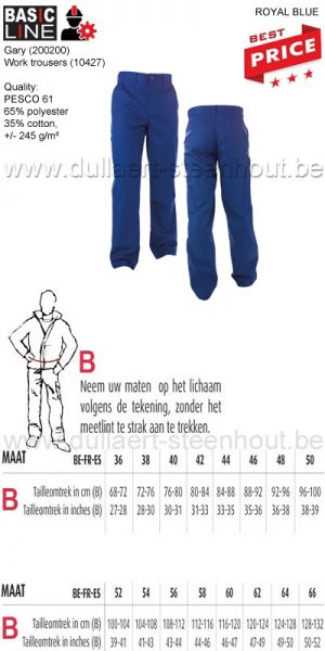 BASIC LINE Gary (200200) Werkbroek (10427) - korenblauw