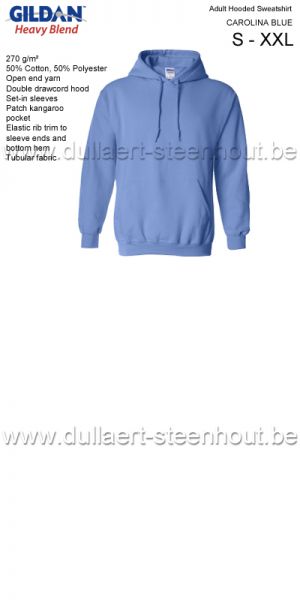 Gildan - Werksweater met kap 18500 Heavy blend - carolina blue
