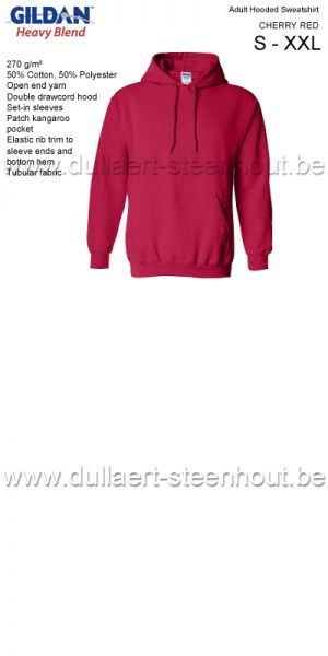 Gildan - Werksweater met kap 18500 Heavy blend - cherry red