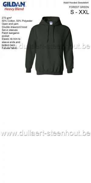 Gildan - Werksweater met kap 18500 Heavy blend - forest green