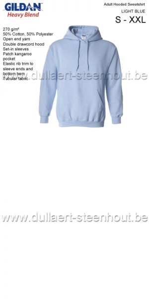 Gildan - Werksweater met kap 18500 Heavy blend - light blue