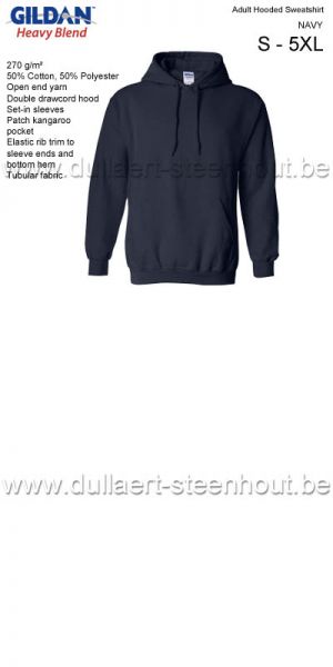 Gildan - Werksweater met kap 18500 Heavy blend - navy