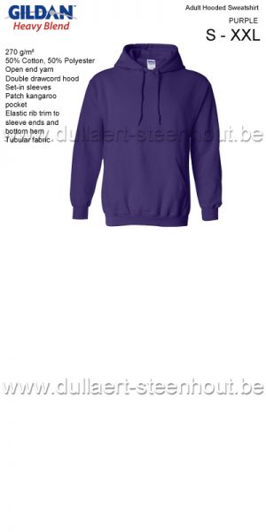 Gildan - Werksweater met kap 18500 Heavy blend - purple