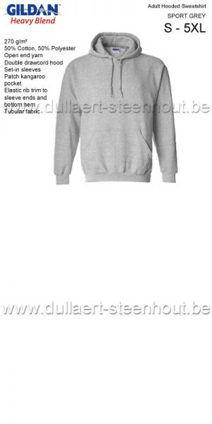 Gildan - Werksweater met kap 18500 Heavy blend - sport grey