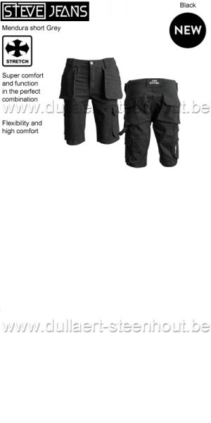 STEVEJEANS Comfortabele stretch jeans werkshort Bendigo - Black