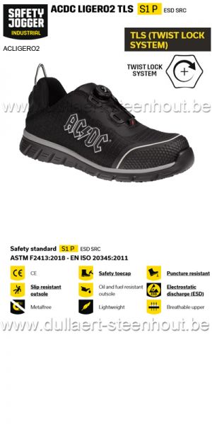 SAFETY JOGGER WERKSCHOENEN ACDC LIGERO2 TLS S1 P - BLACK/GREY