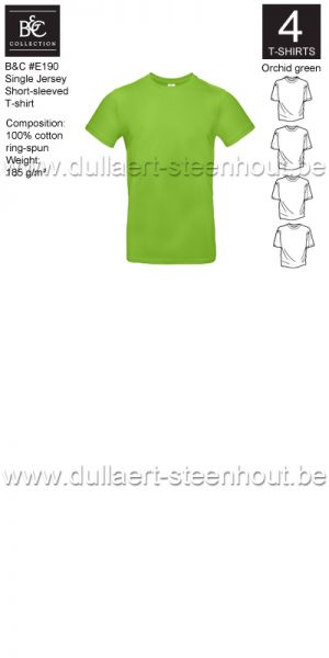 XXXL / 3XL  B&C - E190 Single Jersey Short-sleeved T-shirt - orchid green - 4 STUKS PROMO