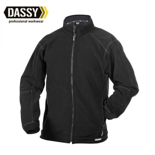 Dassy Penza - Zwarte professionele fleece met rits 