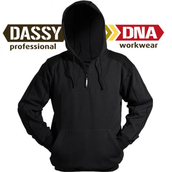 Dassy DNA Indy zwart - Sweatshirt hoodie versterkt met canvas