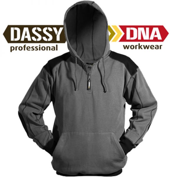 Dassy DNA Indy grijs - Sweatshirt hoodie versterkt met canvas