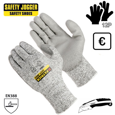 Safety Jogger - 12 PAAR snijbestendige werkhandschoenen met snijbestendigheid niveau 5