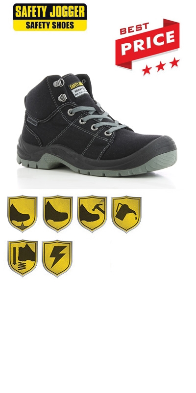 Safety Jogger - DESERT S1P SRC Zwarte werkschoenen / veiligheidsschoenen