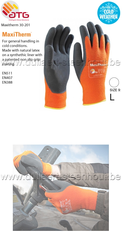 ATG - MaxiTherm® 30-201 Handschoen met gecoate handpalm en manchet - Maat 9