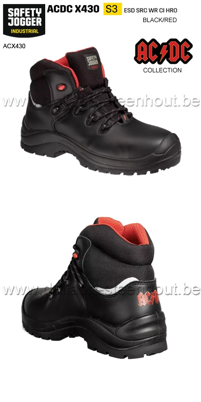 SAFETY JOGGER ACDC X430 S3 werkschoenen - BLACK/RED